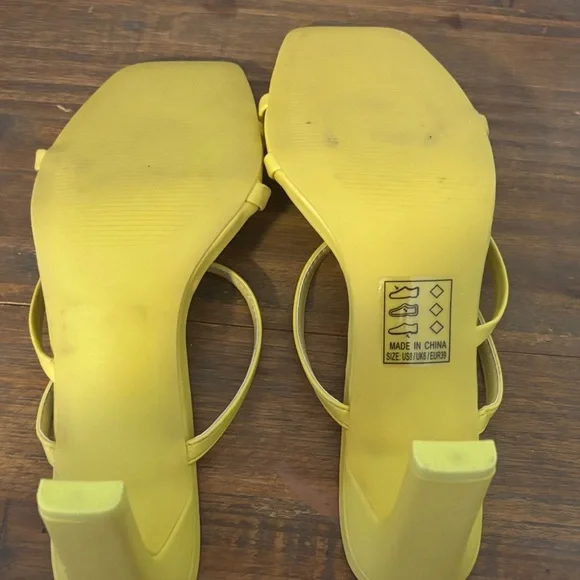 Lemon Strappy Heels - Picture 3 of 3